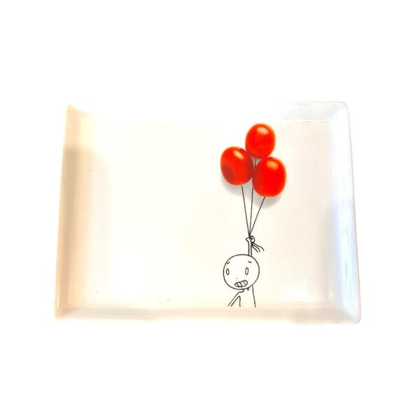 CB2 Oliver Cherry Tomato Appetizer Plate - Picture 1 of 4